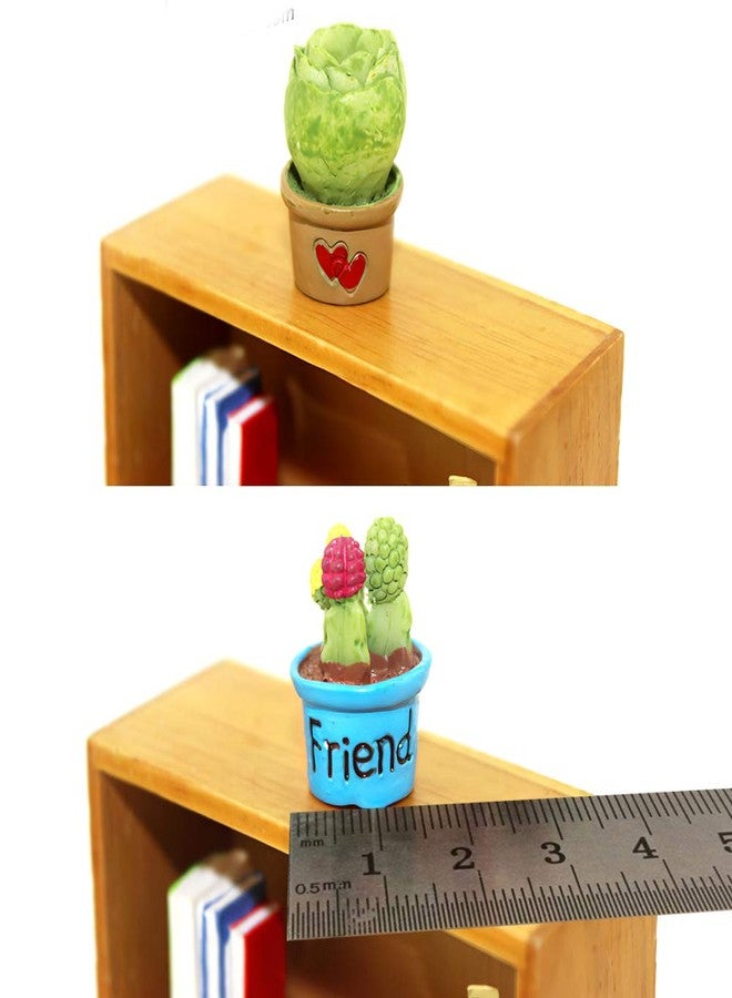 Lynkaye Dollhouse Decoration Plant Pots Miniature Green Potted Bonsai Models Decor,1:12 Miniature Plant - Image 4